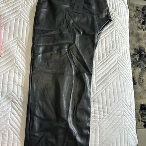 Fashion Nova Charcoal Faux Leather Pants